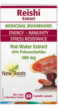 NEW ROOTS Reishi 500 mg · Hot-Water Extract 60 capsules