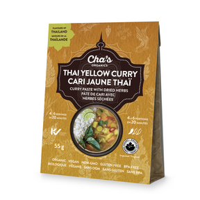 Cha's Organics Thai Yellow Curry 6 x 55g