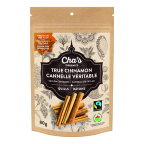 Cha's Organics True Cinnamon, Quills 6 x 80g