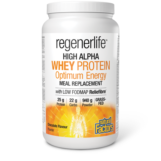 Natural Factors   High Alpha Whey Protein, Chocolate Flavour, Regenerlife   940g