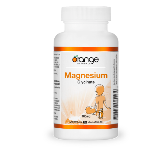 Orange naturals Magnesium Glycinate 180mg 60 v-caps
