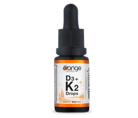 Orange naturals D3 + K2 Drops 250IU/30mcg orange flavour MCT 15 mL