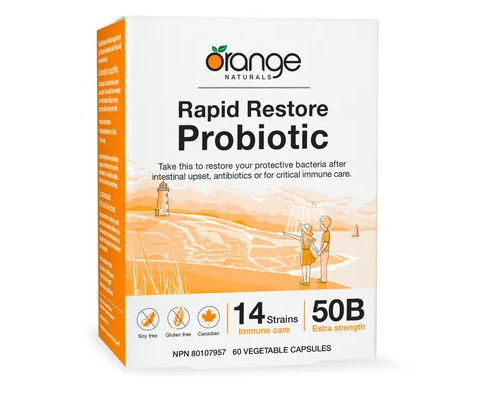 Orange naturals Rapid Restore Probiotic 50B 60 v-caps