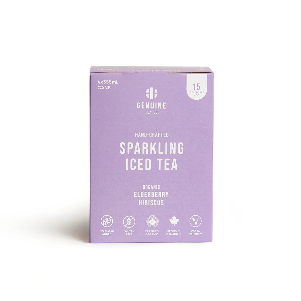 Genuine Tea - Org Elderberry Hibiscus 4 x 355ml