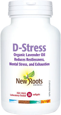 NEW ROOTS D-Stress Organic Lavender Oil 30 softgels