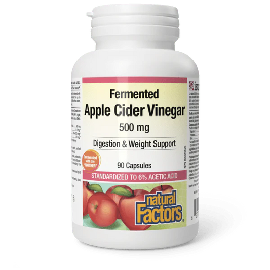 Natural Factors   Apple Cider Vinegar 500 mg   90 capscaps