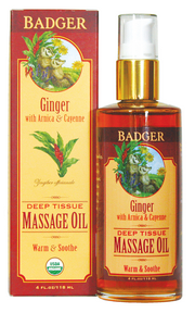 Badger Balms   Ginger Deep Tissue Massage Oil 118ml