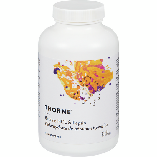 Thorne Betaine HCl & Pepsin 225 capsules