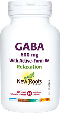 NEW ROOTS GABA 600 mg · With Active-Form B6 60 capsules