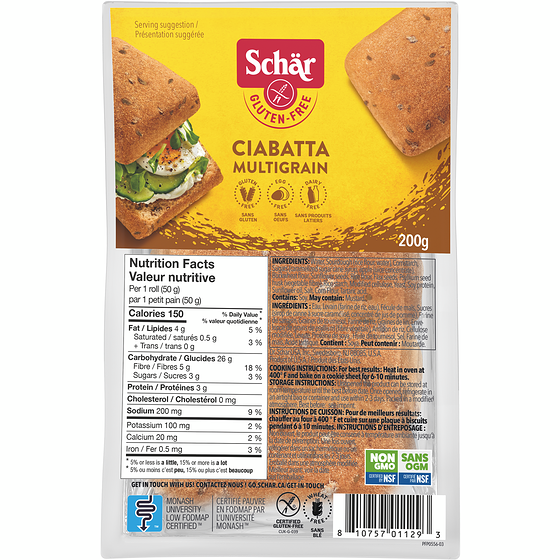 SCHAR Ciabatta Rolls 200g