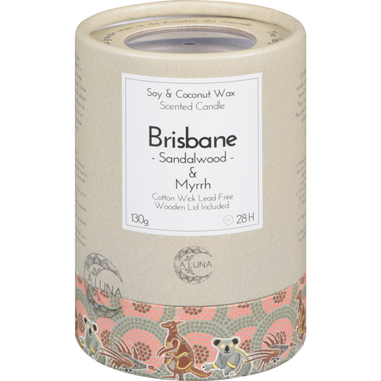 LA LUNA    Soy & Coconut Candles    Brisbane Sandalwood Myrrh Candle 220g