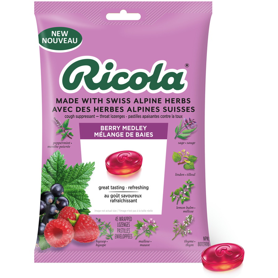Ricola Berry Medley Lozenges - Family Bag 6 x 45ct