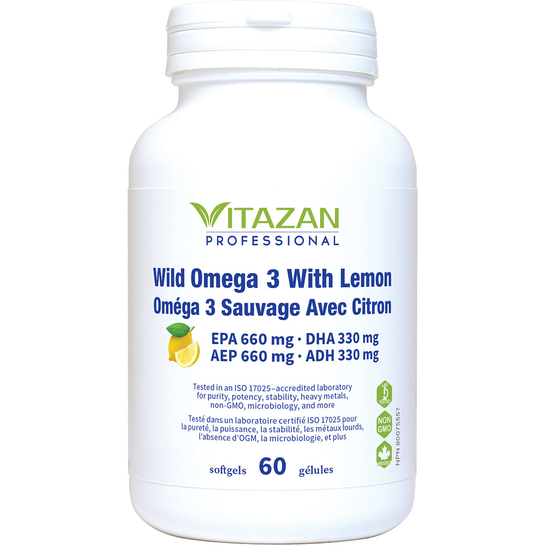 Vitazan Wild Omega 3 With Lemon (EPA 660 mg · DHA 330 mg) 60 softgels