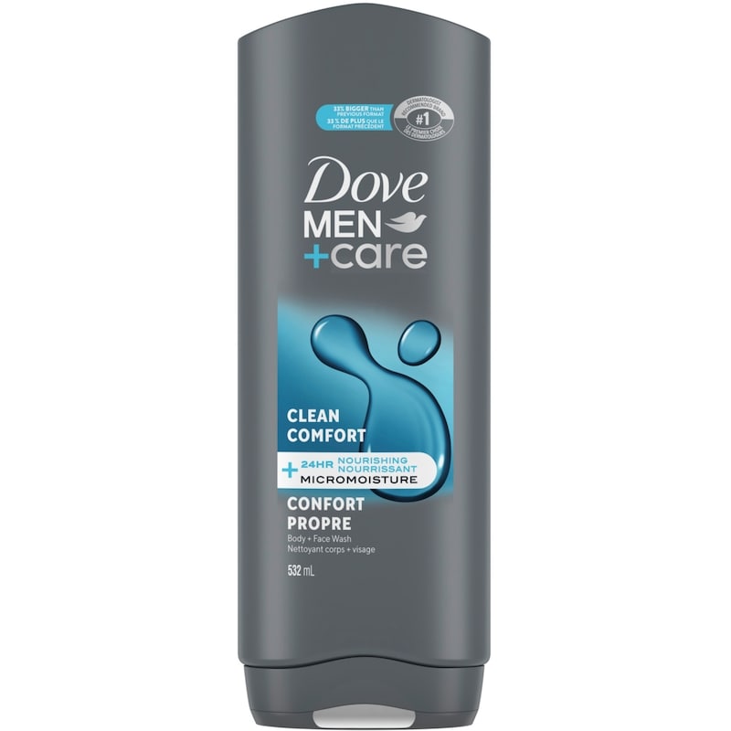 DOVE MEN +CARE BODY+FACE WASH CLEAN COMFORT 532ML
