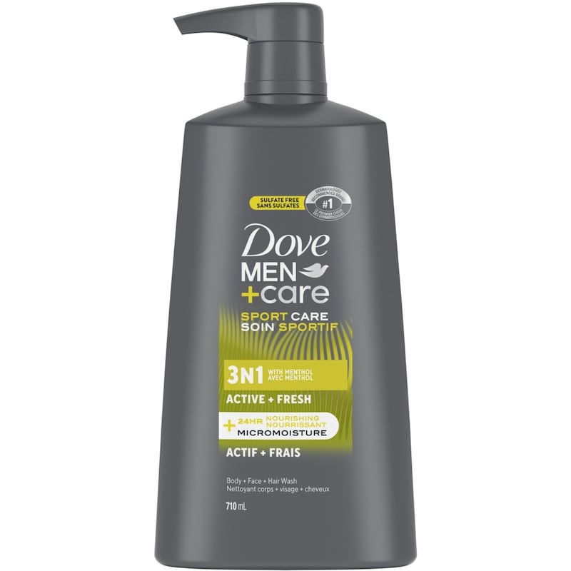 DOVE MEN+CARE BODY WASH ACTIVE FRESH PUMP 710ML