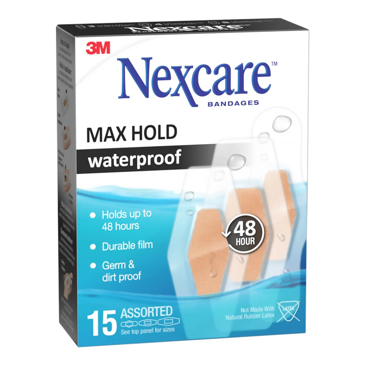3M NEXCARE BANDAGES WATERPROOF MAX-HOLD 15