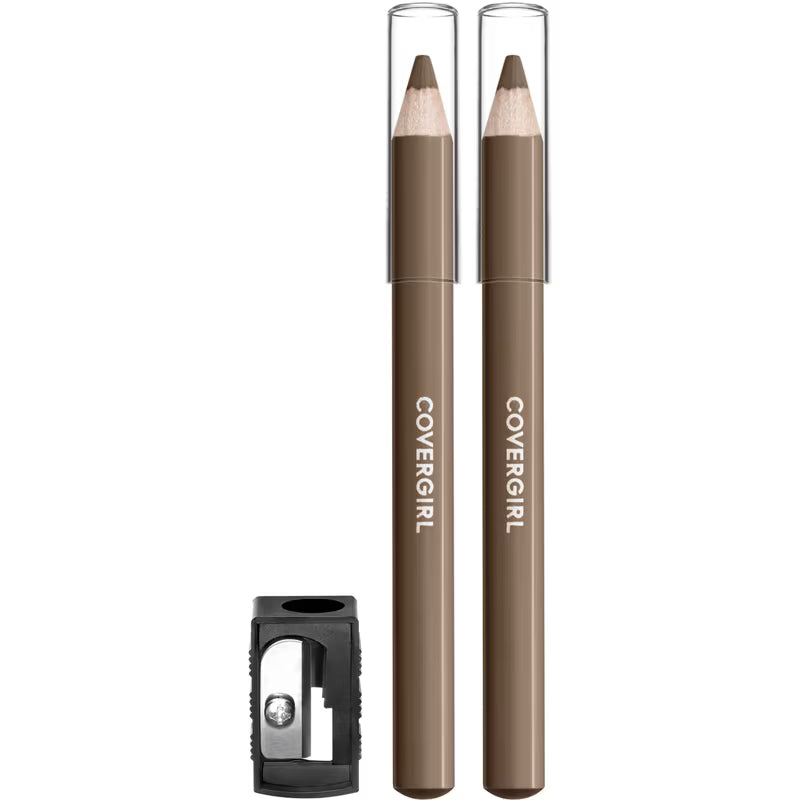 COVER GIRL BROW&EYEMAKERS 2PENCL&1SHARPN SFT BROWN pack of 2