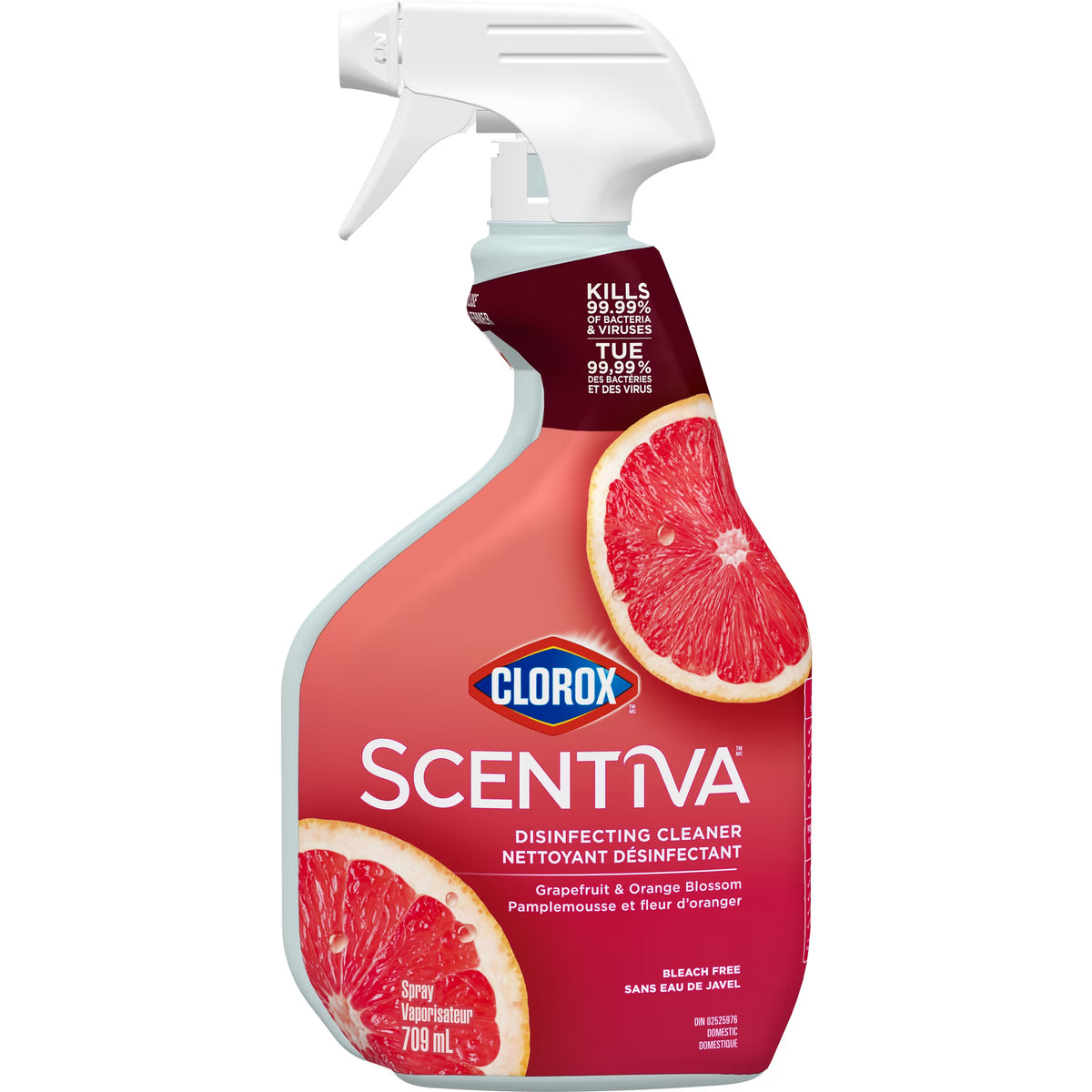 CLOROX SCENTIVA DISINFECT CLEAN GRAPEFR ORNG 709ML pack of 6