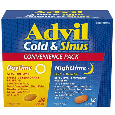 ADVIL COLD & SINUS CONV PK DAY/NIGHT CPLT 24+12 CAPLET