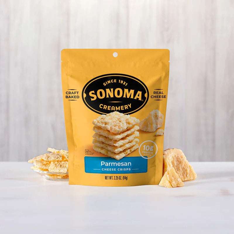 Sonoma Creamery Sonoma Creamery Cheese Crisps Flavour: Parmesan
Container Size: 64 g Case of 6
