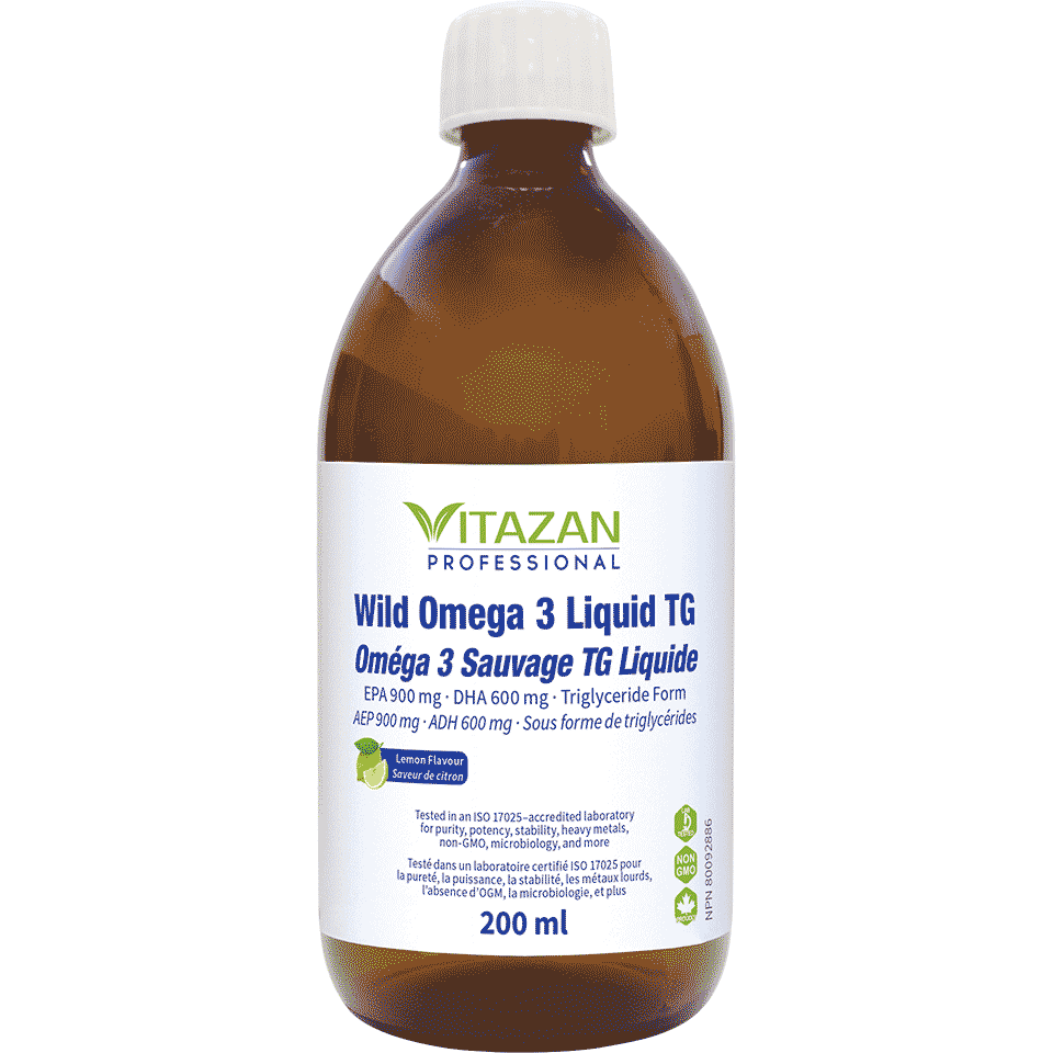 Vitazan Wild Omega 3 Liquid TG (EPA 900 mg · DHA 600 mg · Triglyceride Form) 200 ml