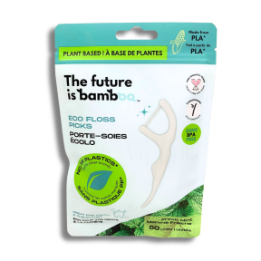 FUTURE IS BAMBOO   Floss Picks - Fresh Mint, 50pcs/6pk