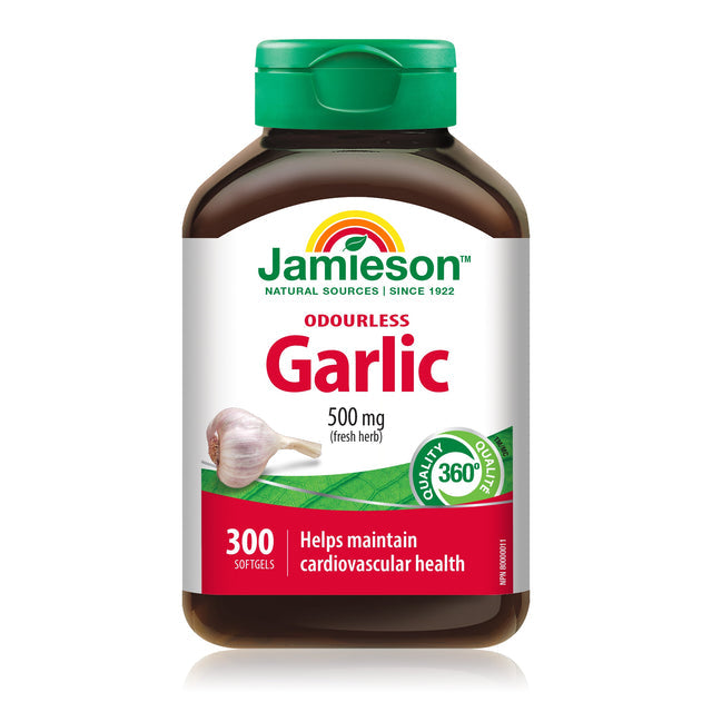 Jamieson JMS Odourless Garlic 500mg 300's 300Odourless Garlic 500mg