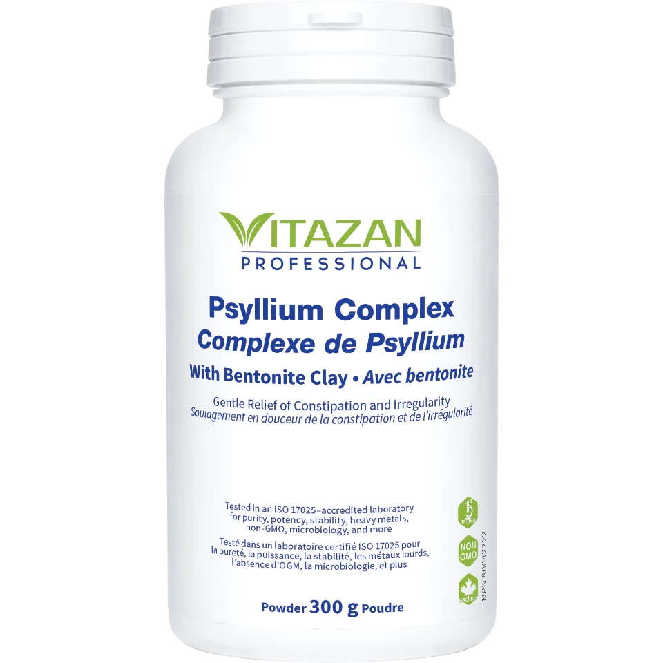Vitazan Psyllium Complex (With Bentonite Clay · Intestinal Cleansing · Gentle Relief of Constipation and Irregularity) 300 g