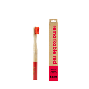 f.e.t.e.   Children's Bamboo Toothbrush Red 1ct