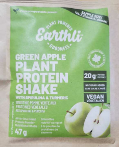 Earthli   Green Apple Plant Protein Shake 49g