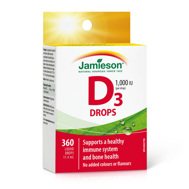 Jamieson JMS Vitamin D Droplets 1,000IU 11.4ml 11.4mlDroplets 1,000IU