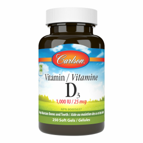 Carlson Laboratories   Vitamin D3 1,000 IU 250sg