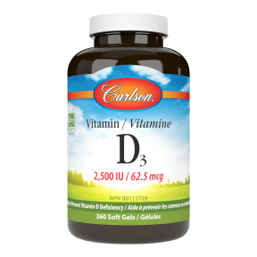 Carlson Laboratories   Vitamin D3 2500 IU 360 ct 360sg
