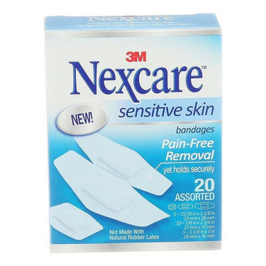 3M NEXCARE SENSITIVE SKIN BANDAGES ASTD 20