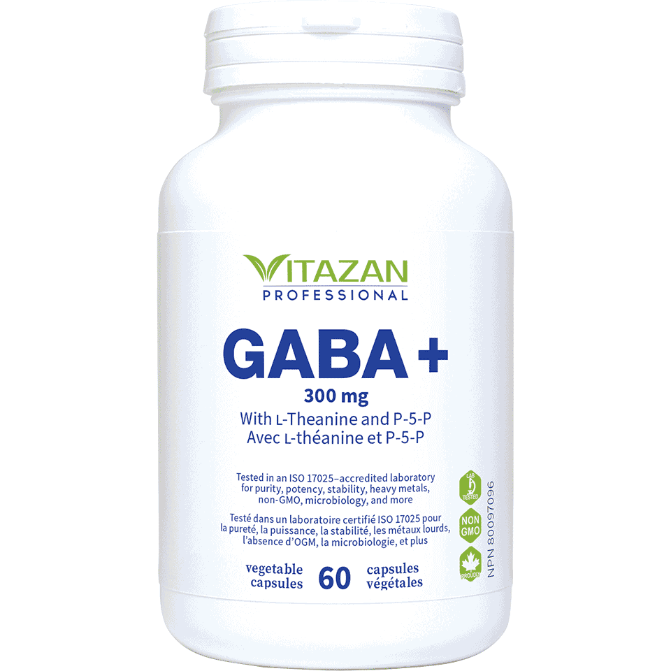 Vitazan GABA + (300 mg · With l-Theanine and P-5-P) 60 capsules