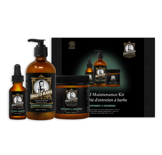 Educated Beards   Beard Maintenance Kit Peppmnt/Cedar 1kit