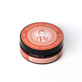 Educated Beards   Bergamot and Grapefruit Shave Soap 114g