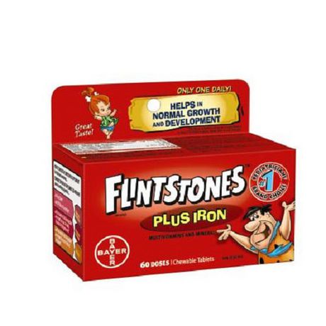 FLINTSTONES MULTI VITAMIN PLUS IRON 60 TABLET