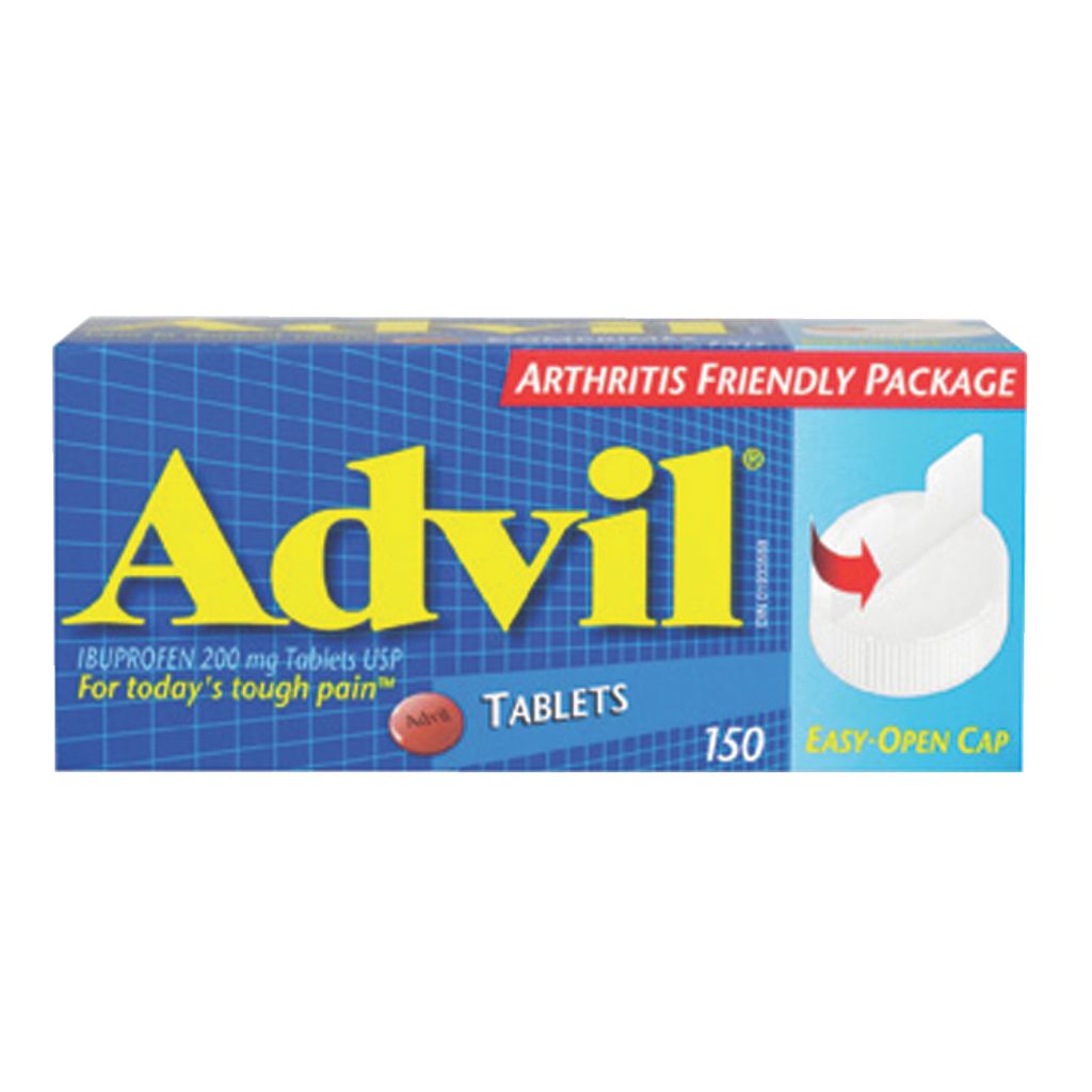 Advil tabs 150's easy open
