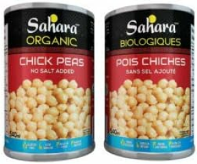Sahara   Organic Chick Peas No Salt Added 12 x 540ml