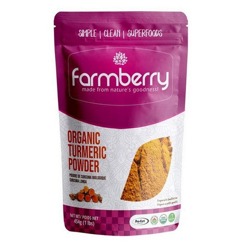 Farmberry Farmberry Organic Powder Flavour: Turmeric
Container Size: 230 g Each
