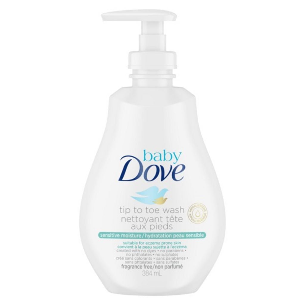DOVE BD WSH BABY TIP TO TOE SENS SKIN 384ML