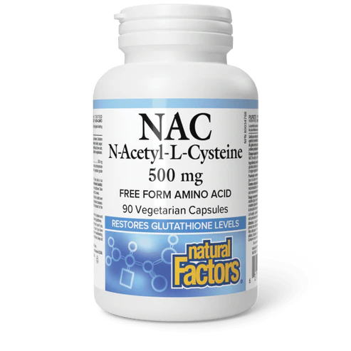 Natural Factors - N-Acetyl-L-Cysteine 500 mg - 90 Vegetarian Capsules