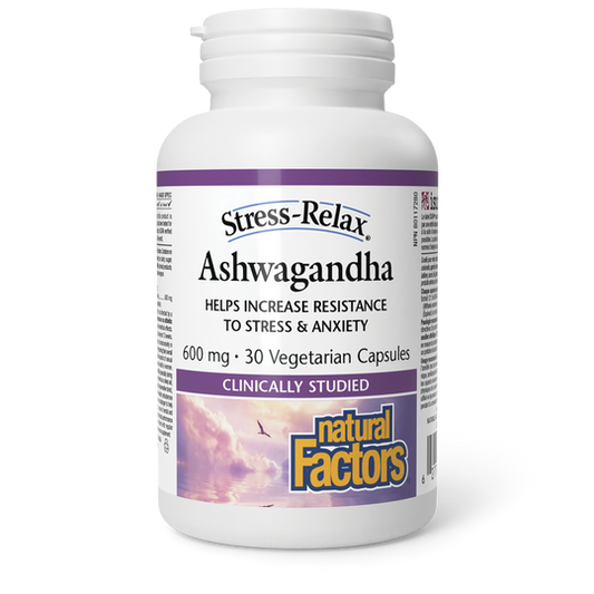 Natural Factors   Ashwagandha 600 mg, Stress-Relax®   30 vcapsvcaps