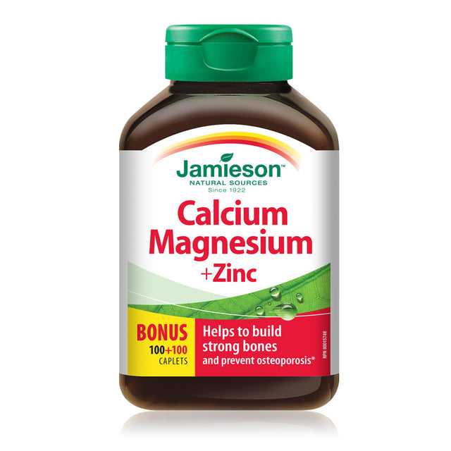 Jamieson JMS Calcium Magnesium + Zinc 100's+100's Free 100+100Zinc 100's+100's