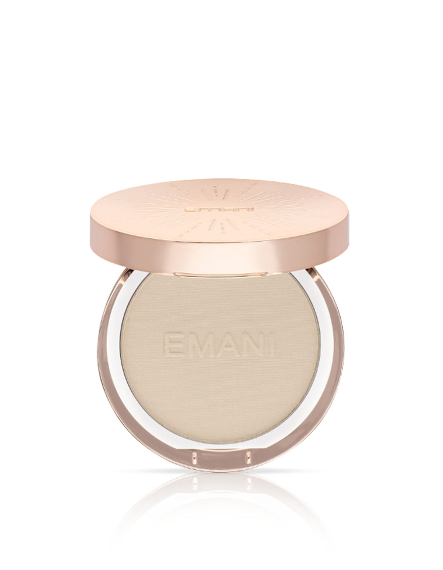 Emani Cosmetics - FLAWLESS MATTE FOUNDATION - Ginger (LIGHT-MEDIUM) Pressed Powder Compact