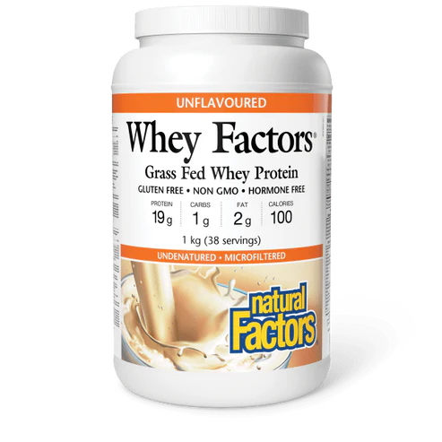 Natural Factors Whey Factors® Grass Fed Whey Protein (Unflavoured) 1 kg