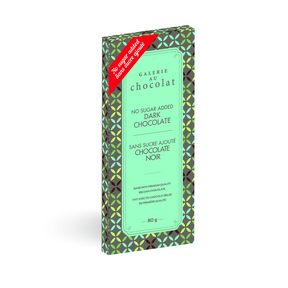 Galerie au Chocolat   No Sugar Added Dark Chocolate Bar 8 x 80g