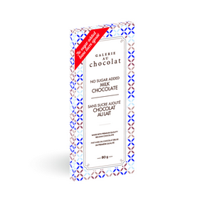Galerie au Chocolat   No Sugar Added Milk Chocolate Bar 8 x 80g