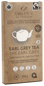 Galerie au Chocolat-Fairtrade Dark Choc Earl Grey Bar  ( 8 x 100g )